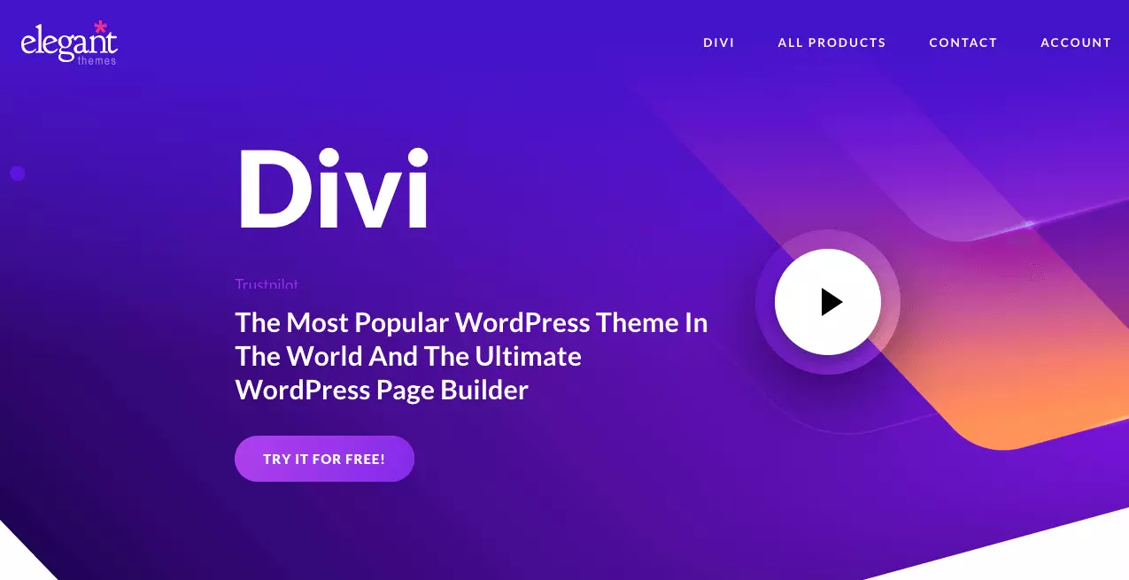 Image: Site Web du Builder Divi, sur Elegant Themes